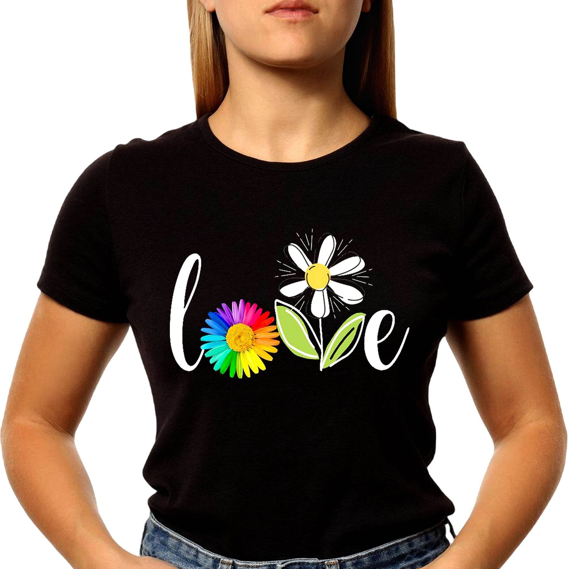 Love Grammy Life Flower Art Beautiful Flower Grand - Unisex Round Neck Regular Fit 100% Combed Cotton Half Sleeve T-Shirt - Mojilo Mart