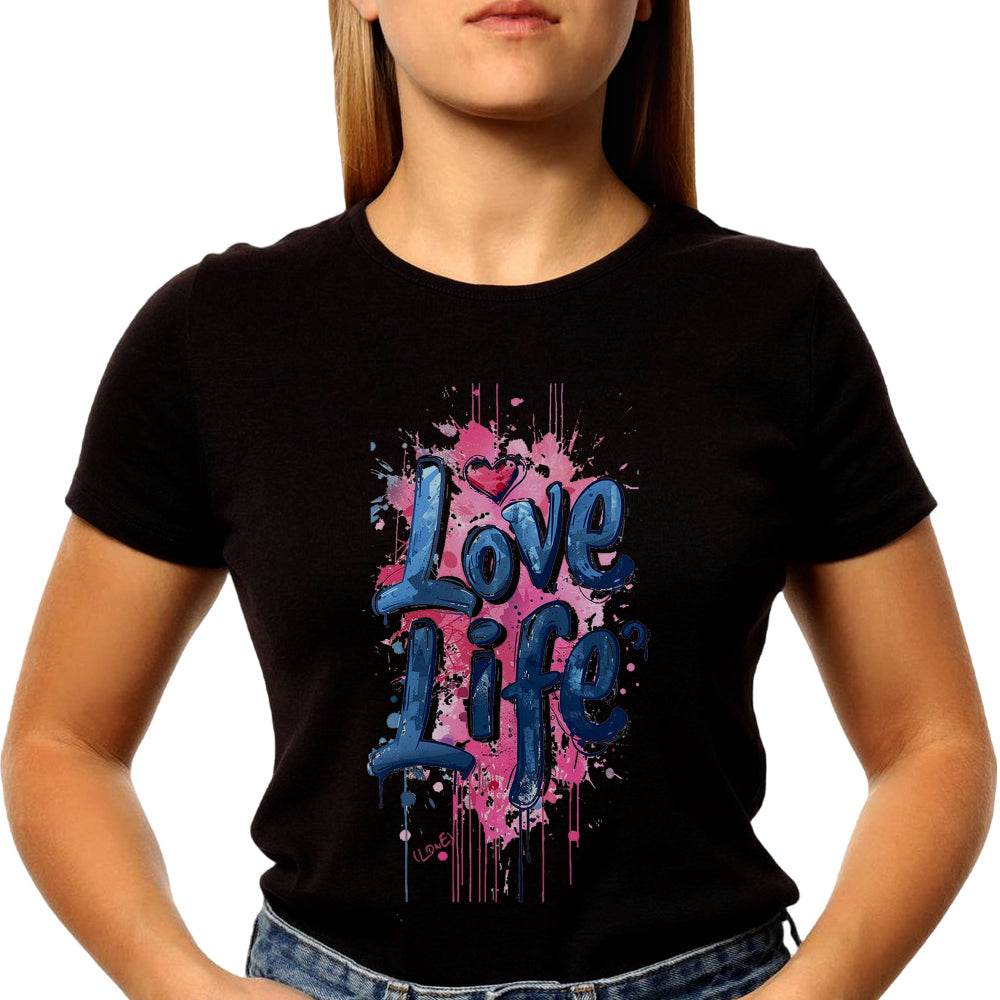 Love Life Print - Unisex Round Neck Regular Fit 100% Combed Cotton Half Sleeve T-Shirt - Mojilo Mart