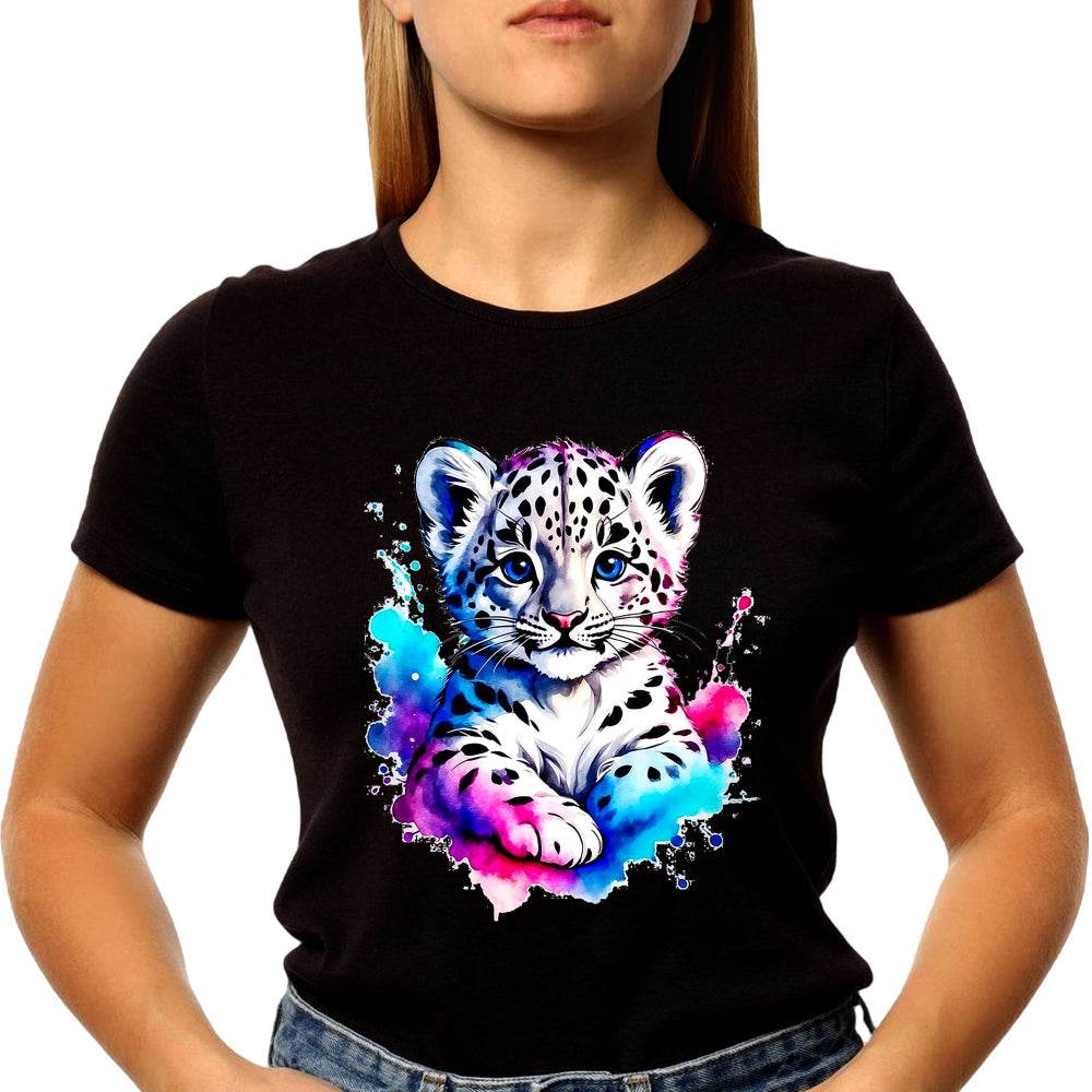 Lovely Leopard - Unisex Round Neck Regular Fit 100% Combed Cotton Half Sleeve T-Shirt - Mojilo Mart