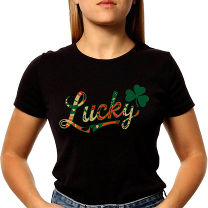 Lucky - Unisex Round Neck Regular Fit 100% Combed Cotton Half Sleeve T-Shirt - Mojilo Mart