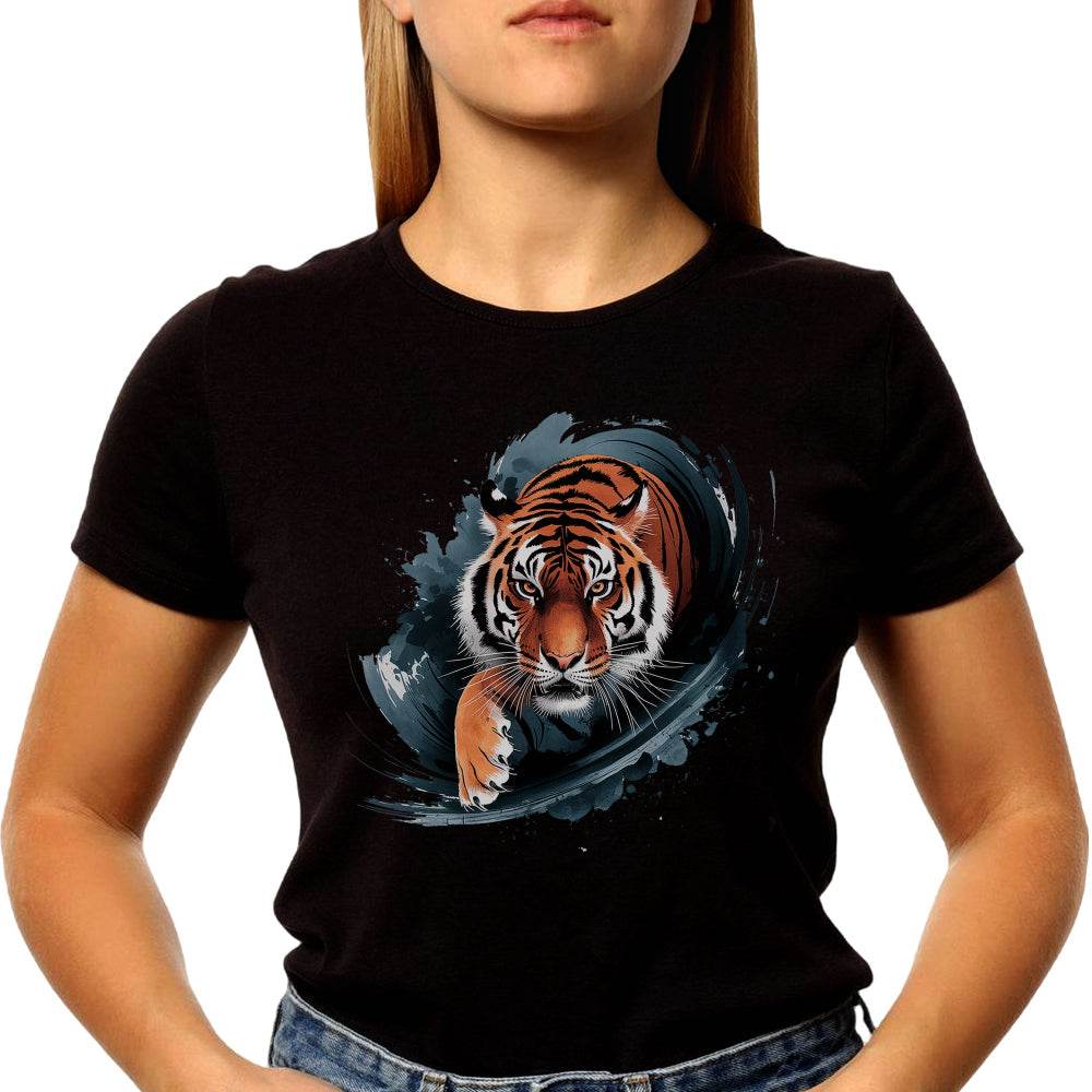 Majectic Tiger - Unisex Round Neck Regular Fit 100% Combed Cotton Half Sleeve T-Shirt - Mojilo Mart