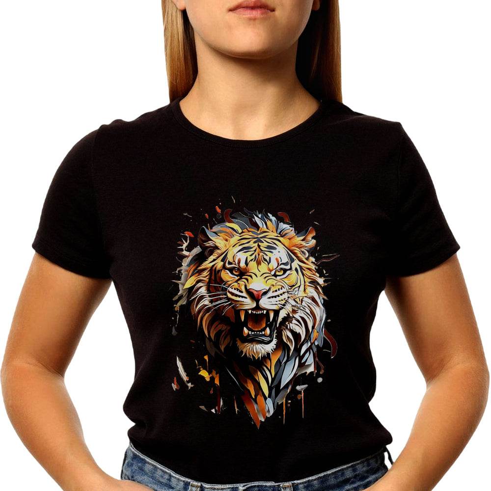 Majestic Tiger - Unisex Round Neck Regular Fit 100% Combed Cotton Half Sleeve T-Shirt - Mojilo Mart
