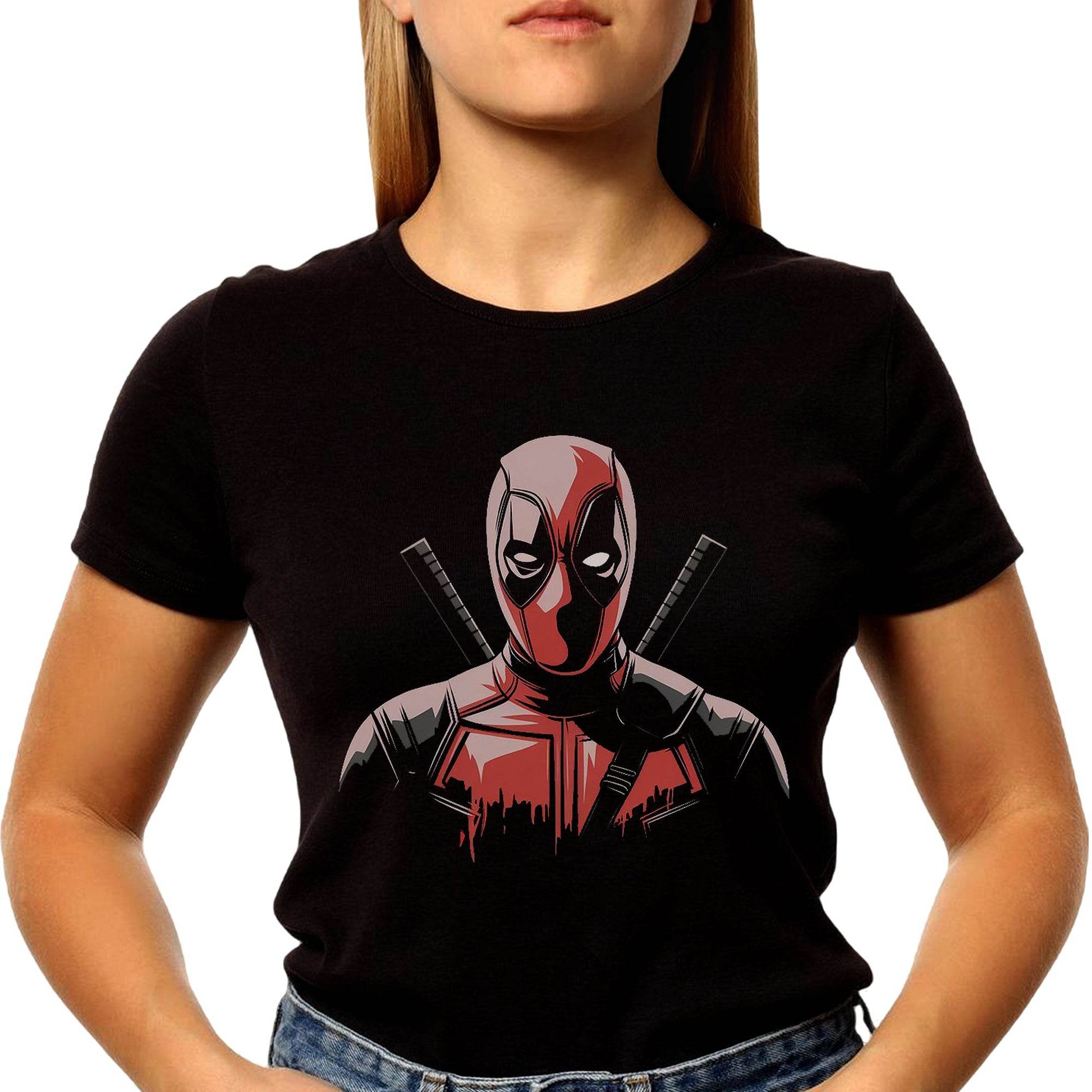 Marvel Deadpool superhero - Unisex Round Neck Regular Fit 100% Combed Cotton Half Sleeve T-Shirt - Mojilo Mart
