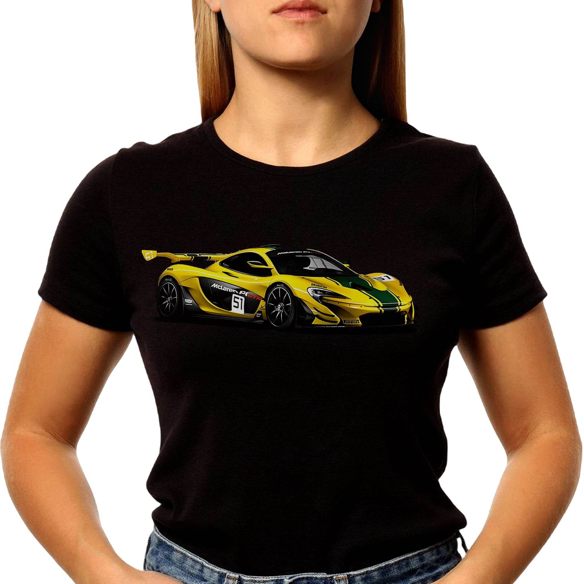 McLaren P1 GTR - Unisex Round Neck Regular Fit 100% Combed Cotton Half Sleeve T-Shirt - Mojilo Mart