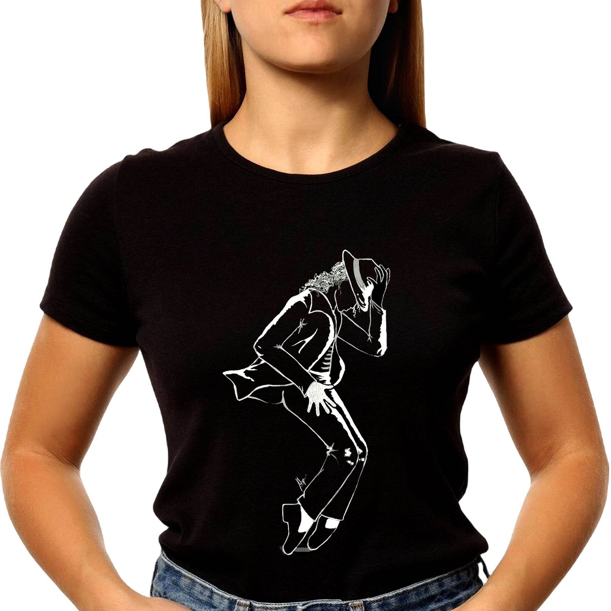 Michael Jackson MOON WALK - Unisex Round Neck Regular Fit 100% Combed Cotton Half Sleeve T-Shirt - Mojilo Mart