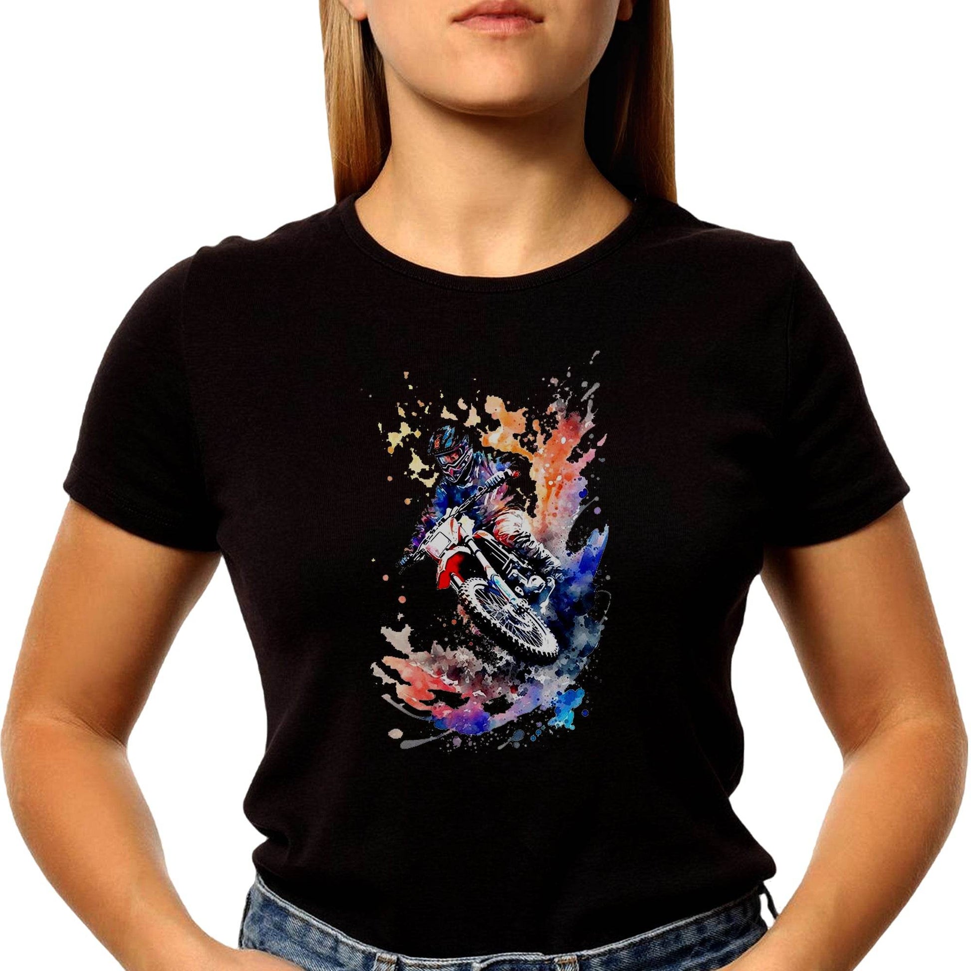 Motocross Dirt Biking - Unisex Round Neck Regular Fit 100% Combed Cotton Half Sleeve T-Shirt - Mojilo Mart