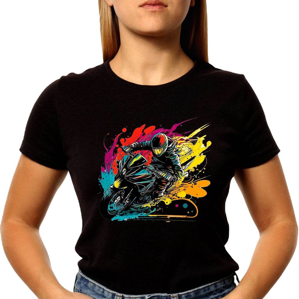 Motorcycle Astronaut Biker Space Astronaut Rocket Premium - Unisex Round Neck Regular Fit 100% Combed Cotton Half Sleeve T-Shirt - Mojilo Mart