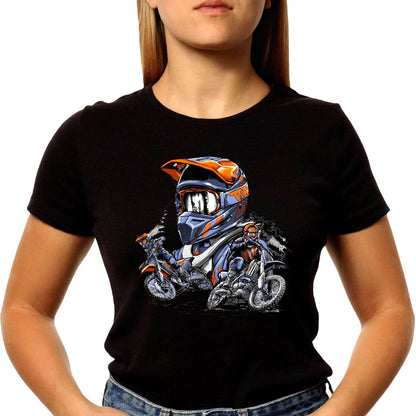Motorcycle Printed Shirt Mountain Bike Outdoor Riding Graphic - Unisex Round Neck Regular Fit 100% Combed Cotton Half Sleeve T-Shirt - Mojilo Mart