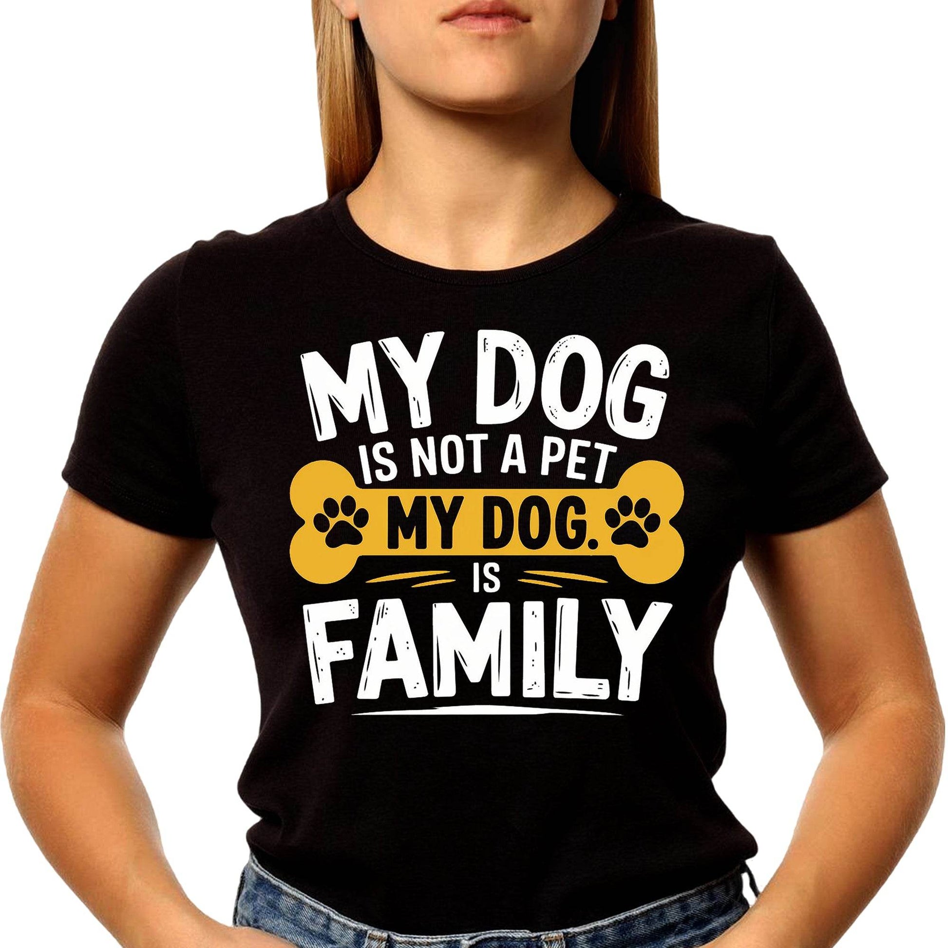 My Dog Is Not A Pet My Dog Is Family - Unisex Round Neck Regular Fit 100% Combed Cotton Half Sleeve T-Shirt - Mojilo Mart