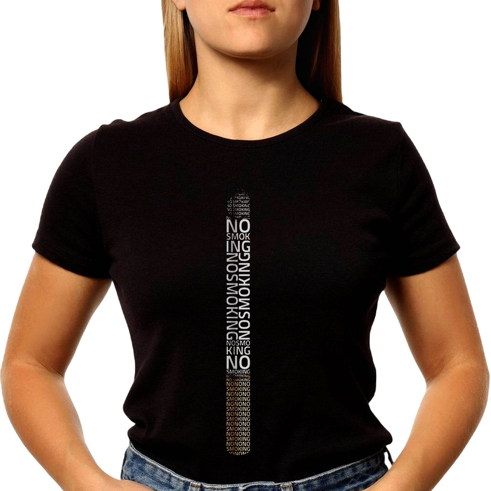 NO SMOKING - Unisex Round Neck Regular Fit 100% Combed Cotton Half Sleeve T-Shirt - Mojilo Mart