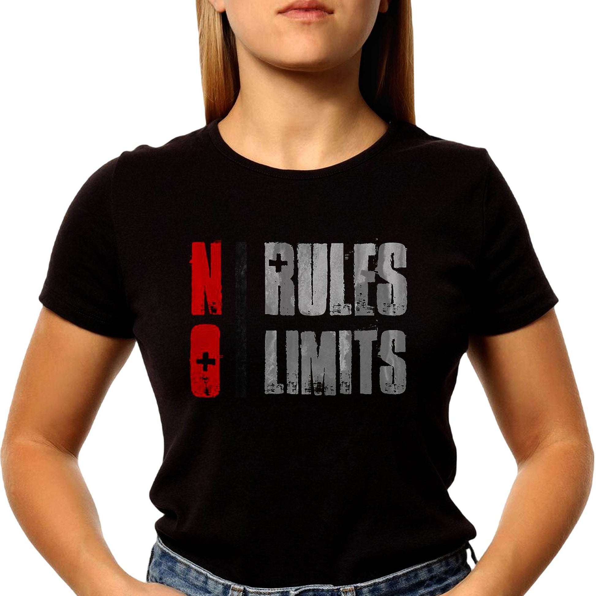 No Rules No Limits - Unisex Round Neck Regular Fit 100% Combed Cotton Half Sleeve T-Shirt - Mojilo Mart