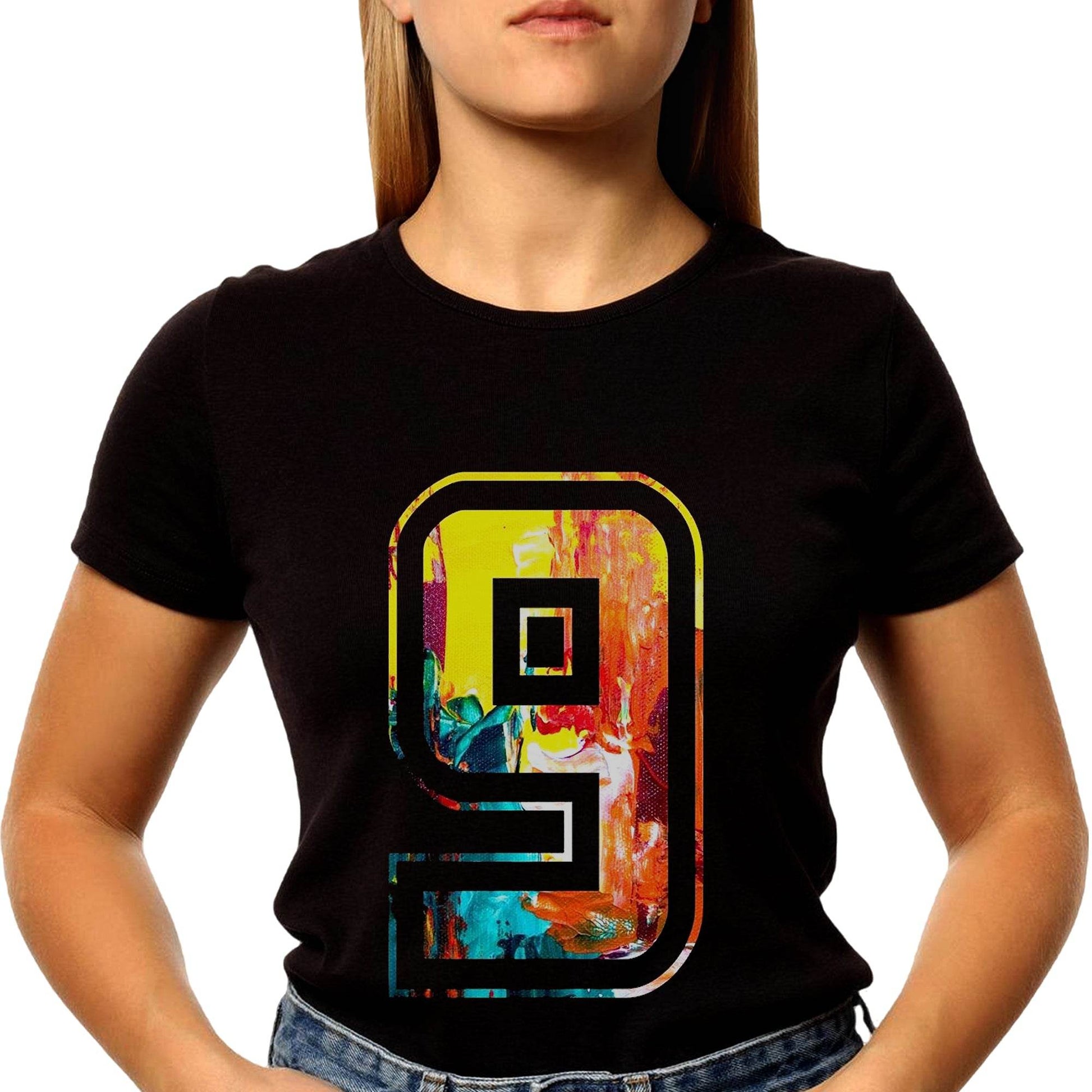 Number 9 - Unisex Round Neck Regular Fit 100% Combed Cotton Half Sleeve T-Shirt - Mojilo Mart