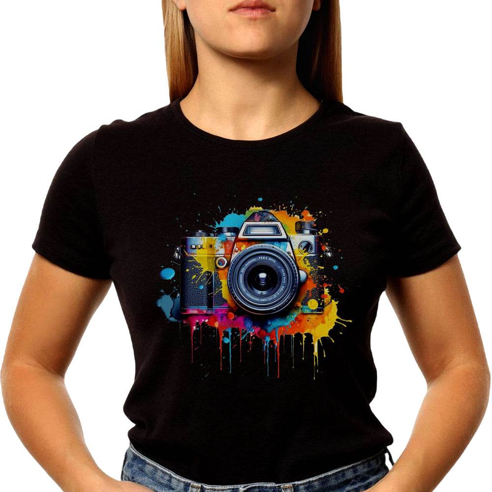 Photography Design Camera - Unisex Round Neck Regular Fit 100% Combed Cotton Half Sleeve T-Shirt - Mojilo Mart