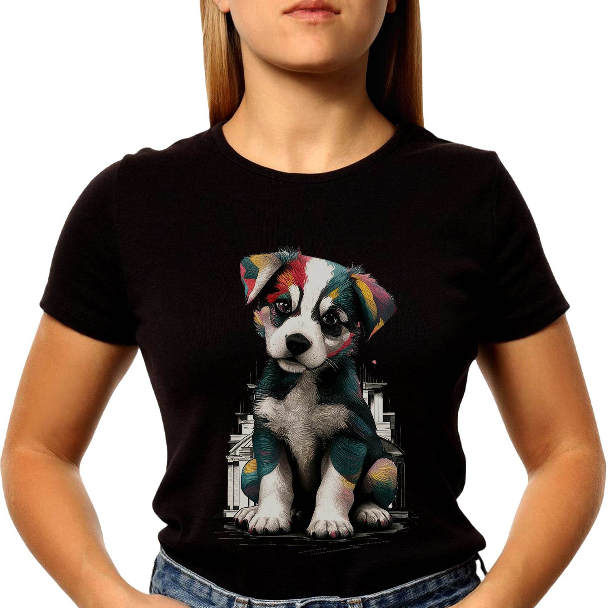 Puppy Splash - Unisex Round Neck Regular Fit 100% Combed Cotton Half Sleeve T-Shirt - Mojilo Mart