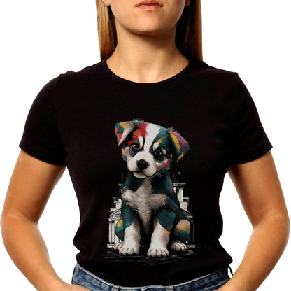 Puppy Splash - Unisex Round Neck Regular Fit 100% Combed Cotton Half Sleeve T-Shirt - Mojilo Mart