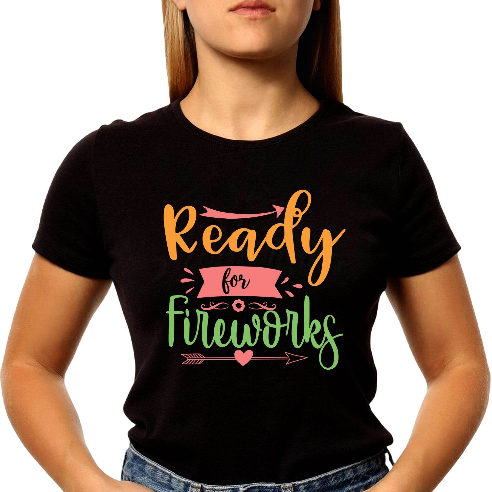 Ready For Fireworks - Unisex Round Neck Regular Fit 100% Combed Cotton Half Sleeve T-Shirt - Mojilo Mart