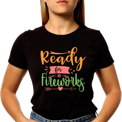 Ready For Fireworks - Unisex Round Neck Regular Fit 100% Combed Cotton Half Sleeve T-Shirt - Mojilo Mart