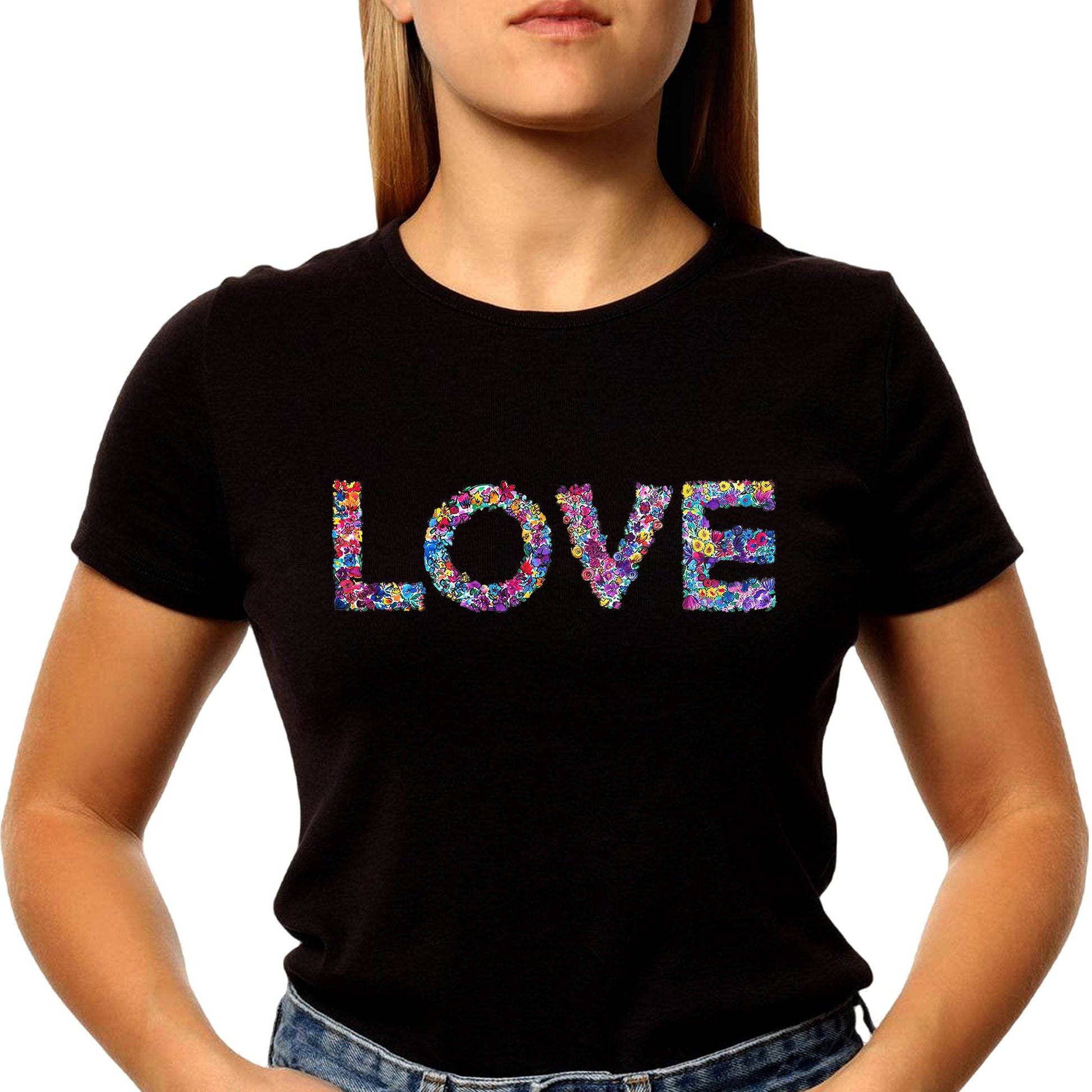 Retro Love Graphic Tee - Unisex Round Neck Regular Fit 100% Combed Cotton Half Sleeve T-Shirt - Mojilo Mart