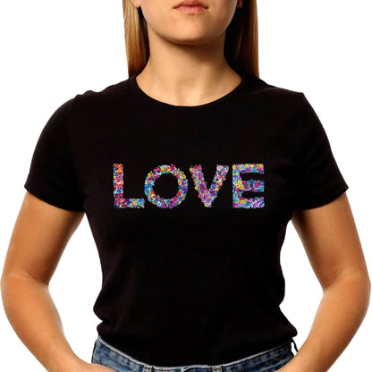 Retro Love Graphic Tee - Unisex Round Neck Regular Fit 100% Combed Cotton Half Sleeve T-Shirt - Mojilo Mart