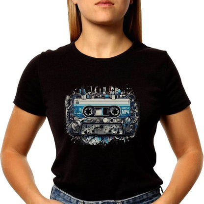 Retro Vibes Mixtape - Unisex Round Neck Regular Fit 100% Combed Cotton Half Sleeve T-Shirt - Mojilo Mart