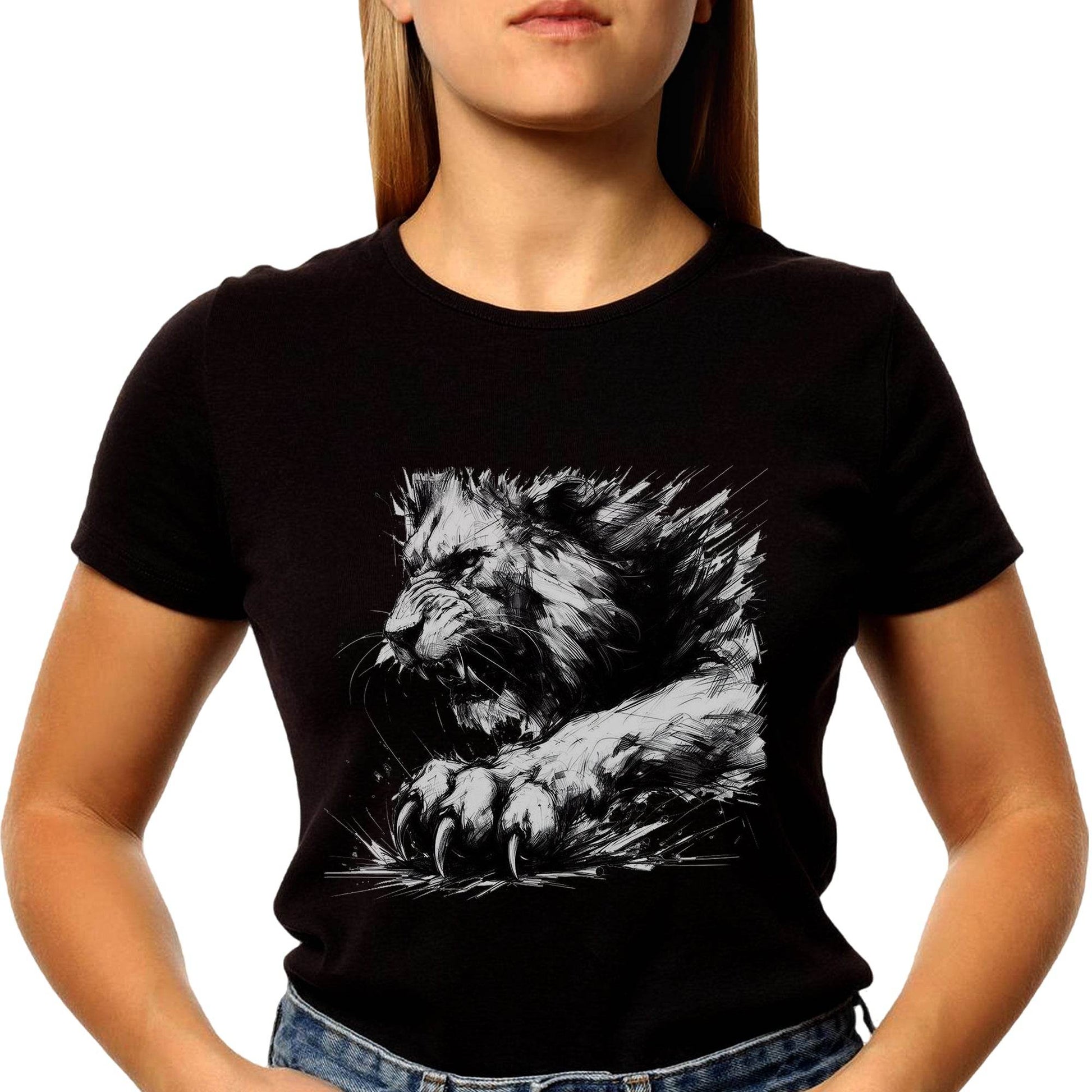 Roaring Lion - Unisex Round Neck Regular Fit 100% Combed Cotton Half Sleeve T-Shirt - Mojilo Mart