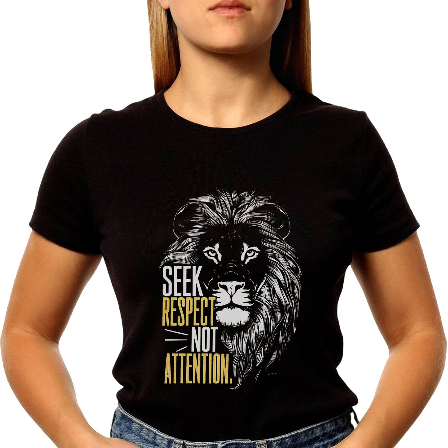 SEEK RESPECT NOT ATTENTION - Unisex Round Neck Regular Fit 100% Combed Cotton Half Sleeve T-Shirt - Mojilo Mart