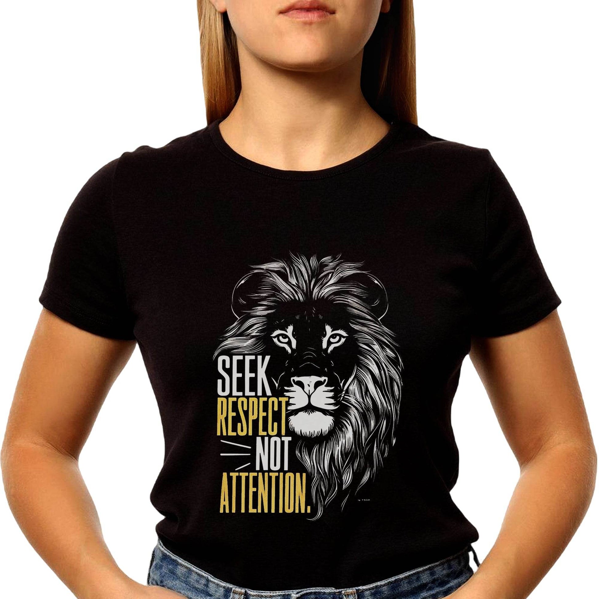 SEEK RESPECT NOT ATTENTION - Unisex Round Neck Regular Fit 100% Combed Cotton Half Sleeve T-Shirt - Mojilo Mart