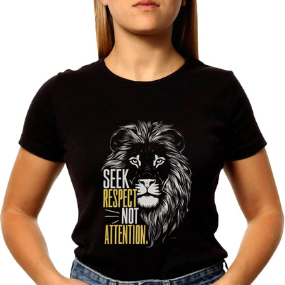 SEEK RESPECT NOT ATTENTION - Unisex Round Neck Regular Fit 100% Combed Cotton Half Sleeve T-Shirt - Mojilo Mart