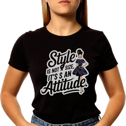STYLE IS NOT A SIZE IT'S AN ATTITUDE - Unisex Round Neck Regular Fit 100% Combed Cotton Half Sleeve T-Shirt - Mojilo Mart