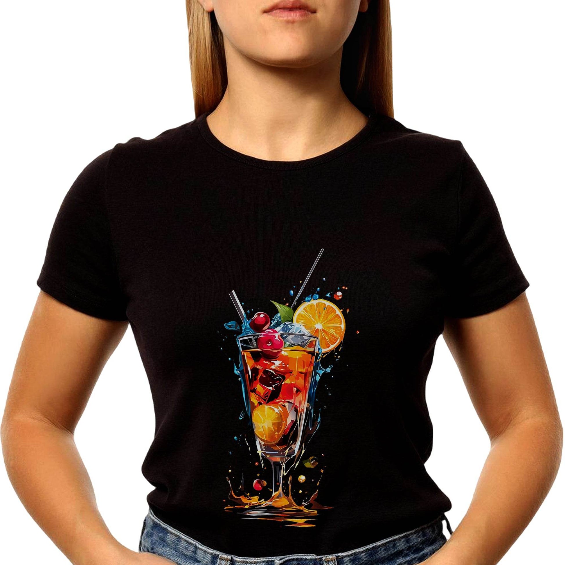Shake it Up Crafting Exquisite Cocktails for Every Palate - Unisex Round Neck Regular Fit 100% Combed Cotton Half Sleeve T-Shirt - Mojilo Mart