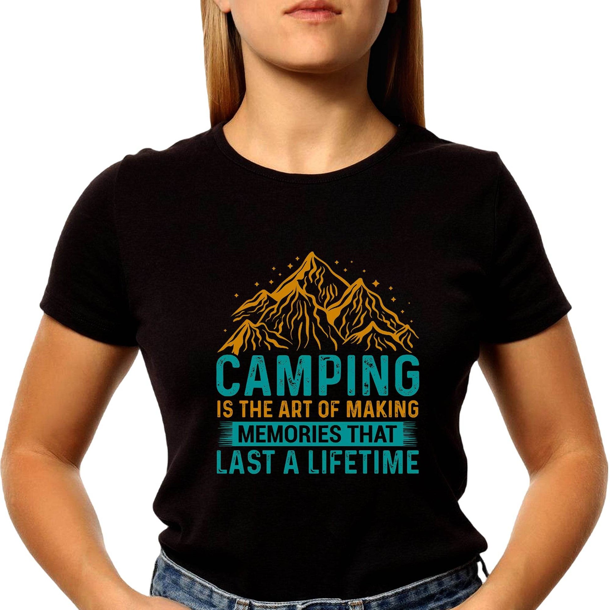 Camping is the art of making memories that last a lifetime - Unisex Round Neck Regular Fit 100% Combed Cotton Half Sleeve T-Shirt - Mojilo Mart