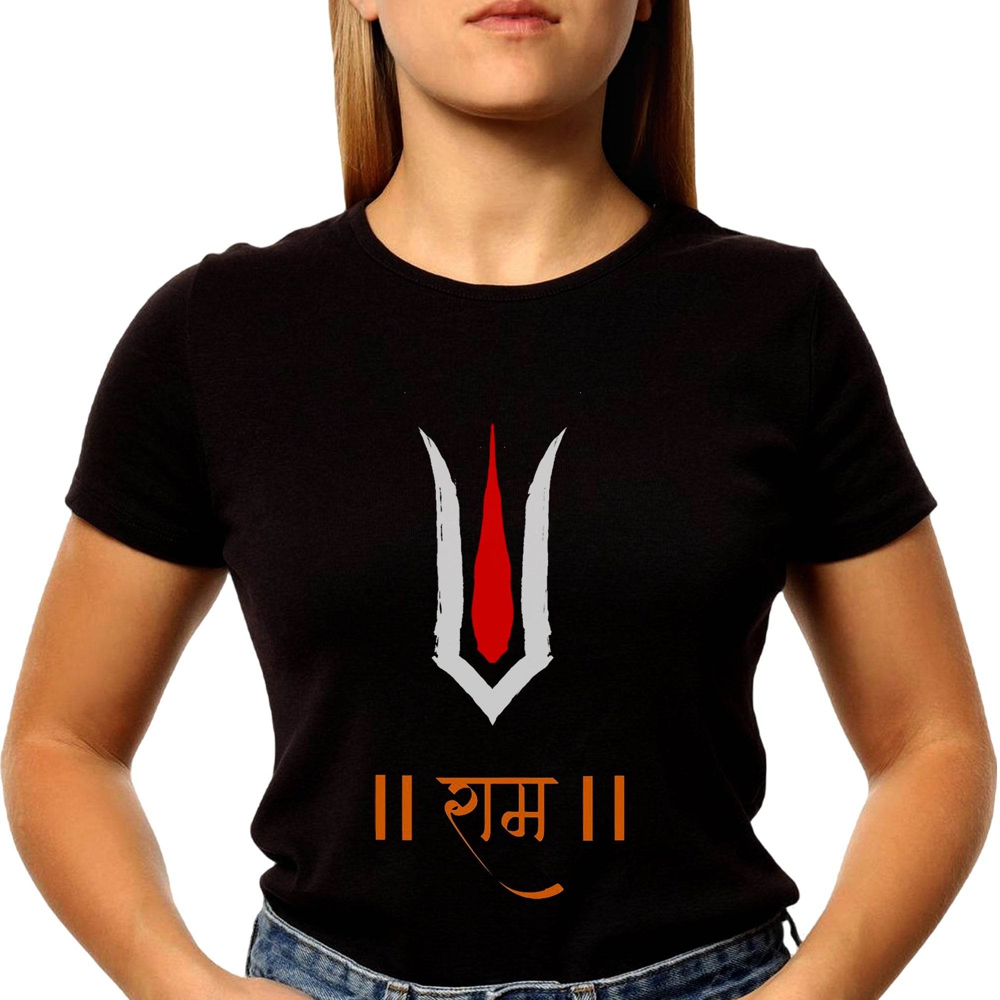 Shree Ram Tilak - Unisex Round Neck Regular Fit 100% Combed Cotton Half Sleeve T-Shirt - Mojilo Mart