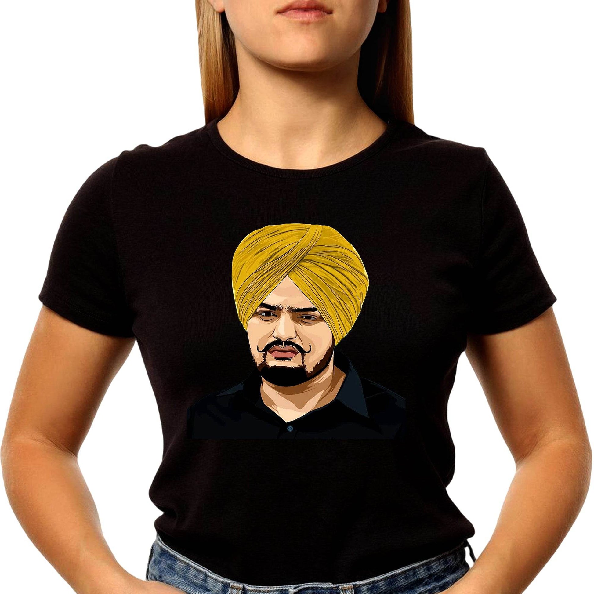 Sidhu Moose Wala - Unisex Round Neck Regular Fit 100% Combed Cotton Half Sleeve T-Shirt - Mojilo Mart