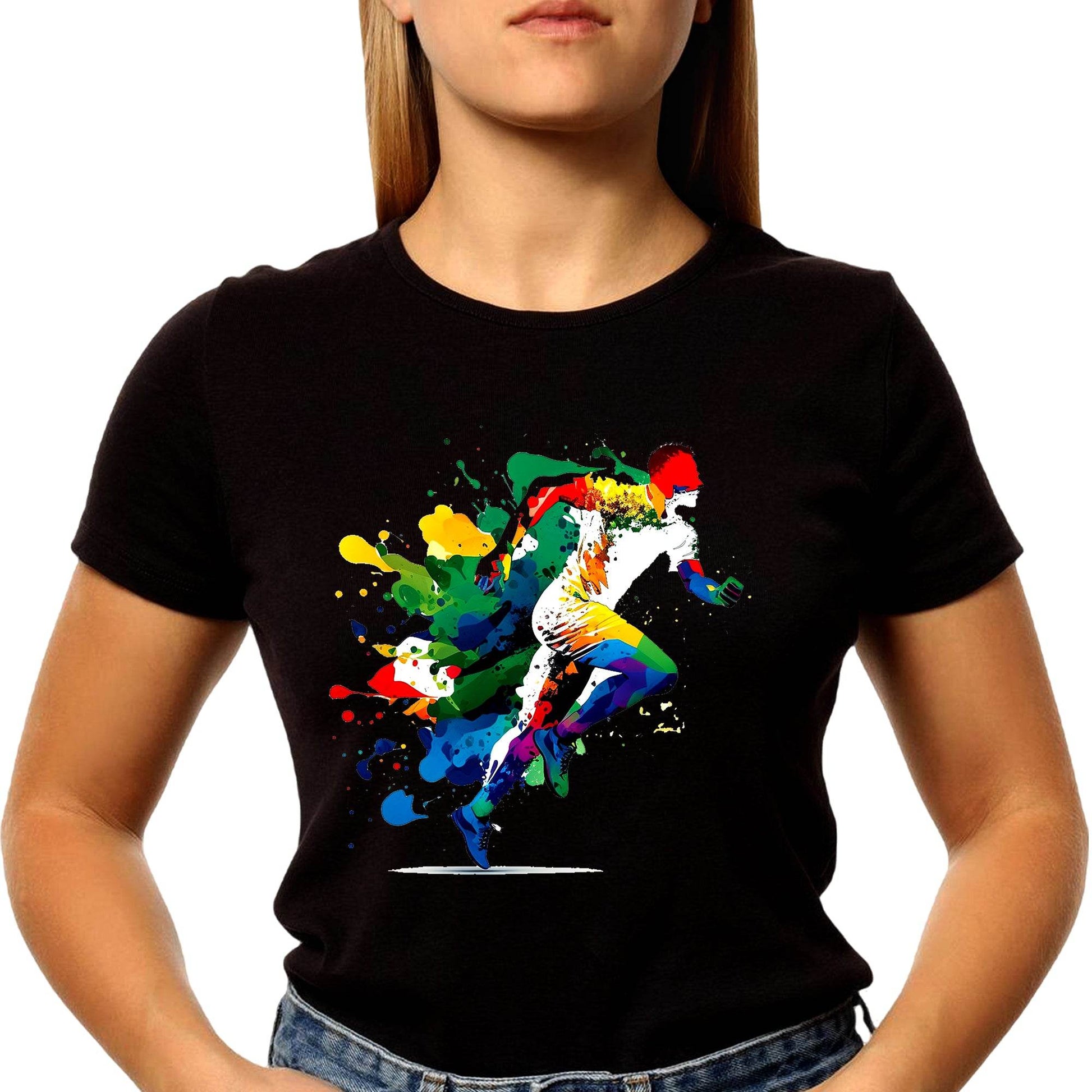 Silhouette Man Running - Unisex Round Neck Regular Fit 100% Combed Cotton Half Sleeve T-Shirt - Mojilo Mart