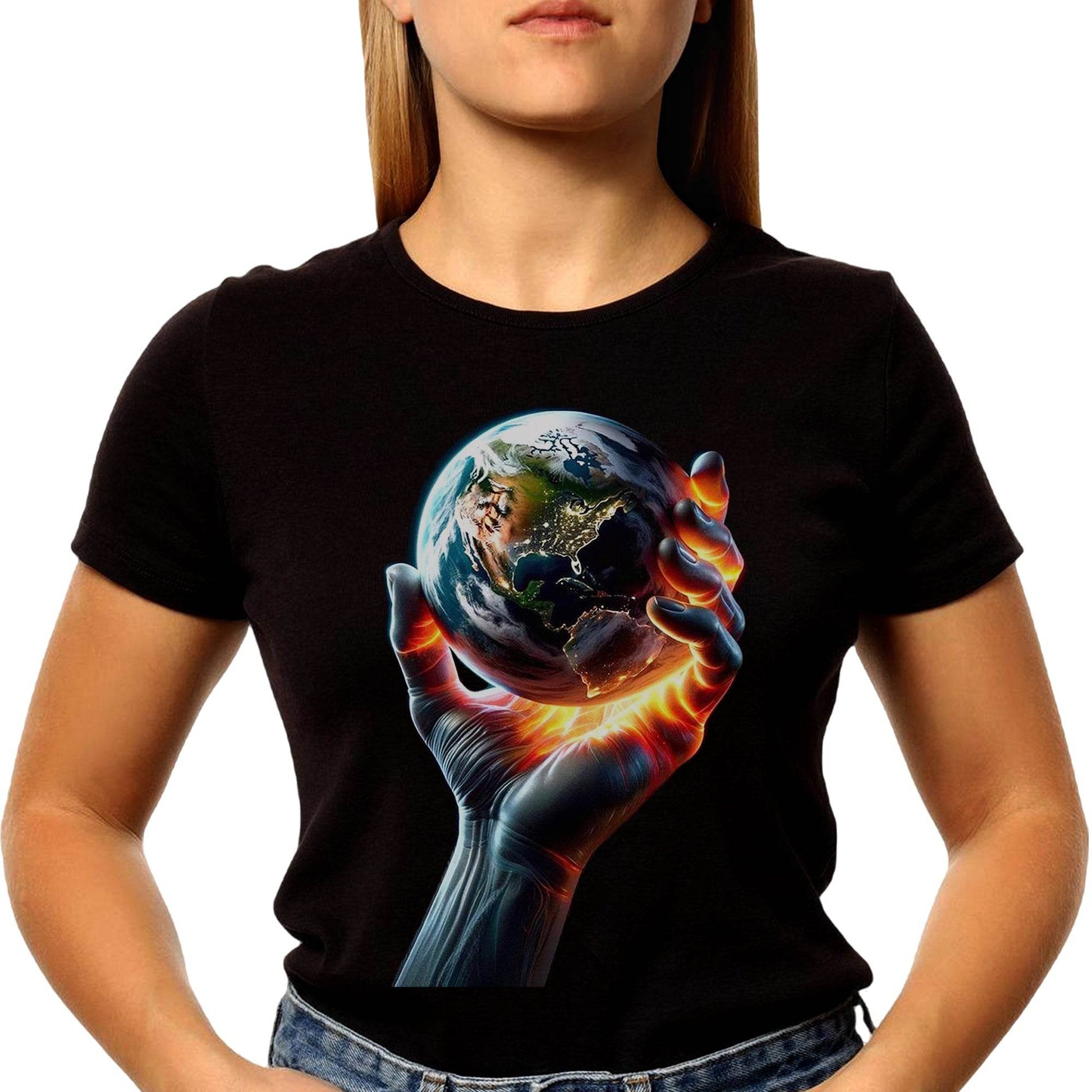 Space Explorer & Earth Cosmic Adventure Shirt - Unisex Round Neck Regular Fit 100% Combed Cotton Half Sleeve T-Shirt - Mojilo Mart