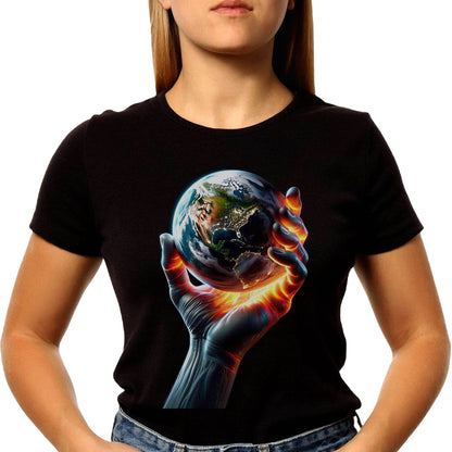 Space Explorer & Earth Cosmic Adventure Shirt - Unisex Round Neck Regular Fit 100% Combed Cotton Half Sleeve T-Shirt - Mojilo Mart