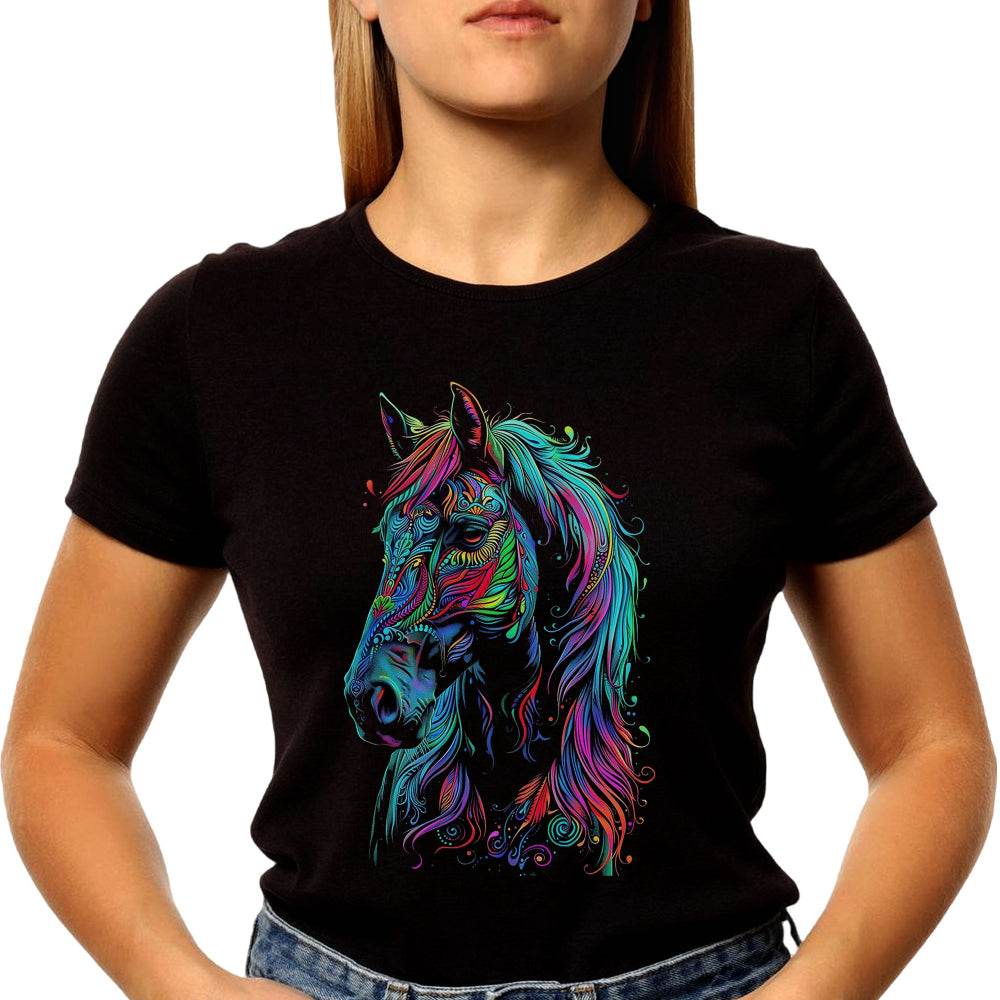 Spirit animal Horse - Unisex Round Neck Regular Fit 100% Combed Cotton Half Sleeve T-Shirt - Mojilo Mart