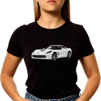 Sports Car C7 - Unisex Round Neck Regular Fit 100% Combed Cotton Half Sleeve T-Shirt - Mojilo Mart