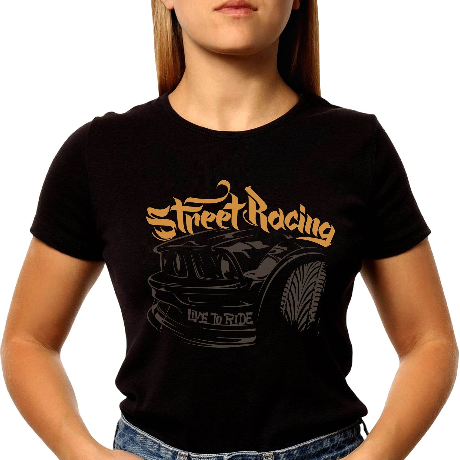 Street Racing - Unisex Round Neck Regular Fit 100% Combed Cotton Half Sleeve T-Shirt - Mojilo Mart