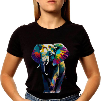 Stunning Elephant Art - Unisex Round Neck Regular Fit 100% Combed Cotton Half Sleeve T-Shirt - Mojilo Mart