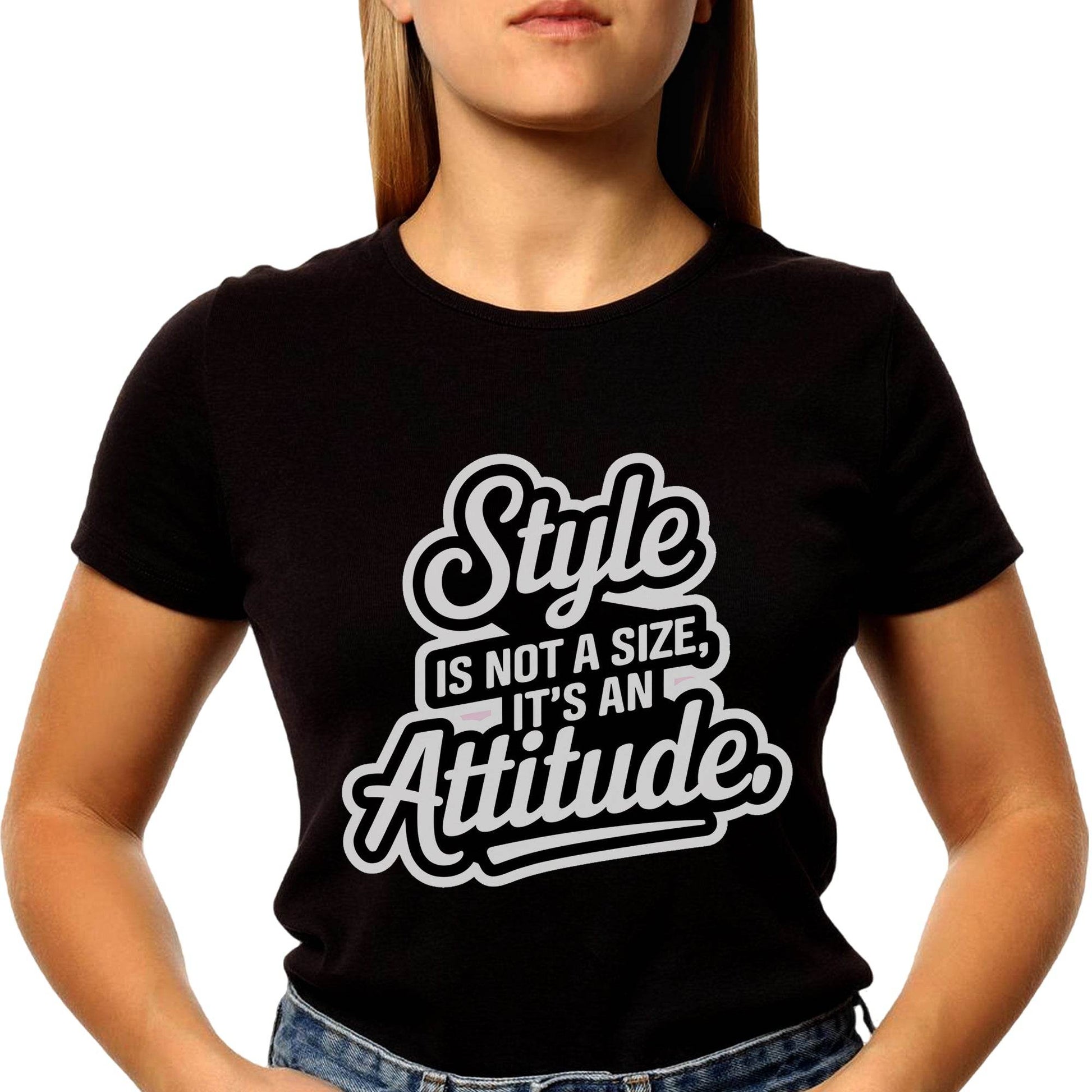 Style Is Not A Size, It's An Attitude - Unisex Round Neck Regular Fit 100% Combed Cotton Half Sleeve T-Shirt - Mojilo Mart