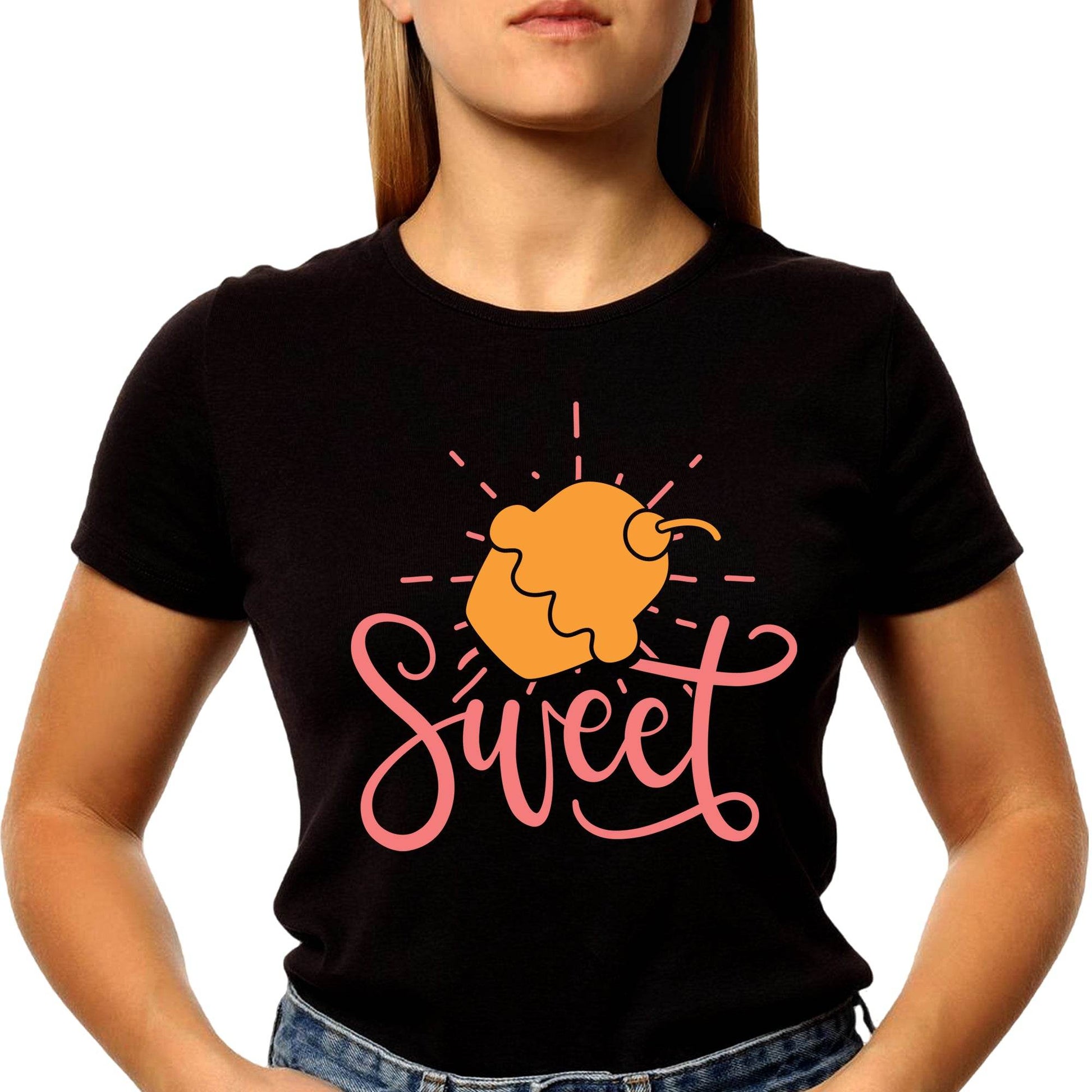 Sweet - Unisex Round Neck Regular Fit 100% Combed Cotton Half Sleeve T-Shirt - Mojilo Mart