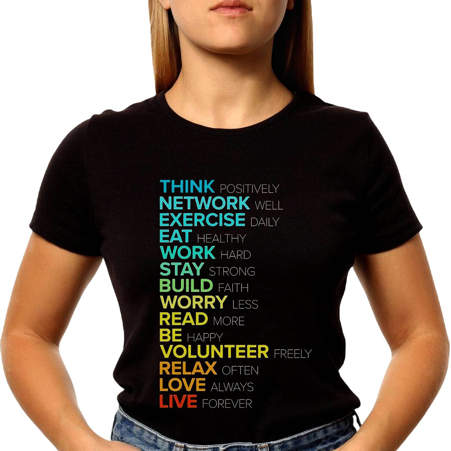THINK POSITIVELY NETWORK - Unisex Round Neck Regular Fit 100% Combed Cotton Half Sleeve T-Shirt - Mojilo Mart