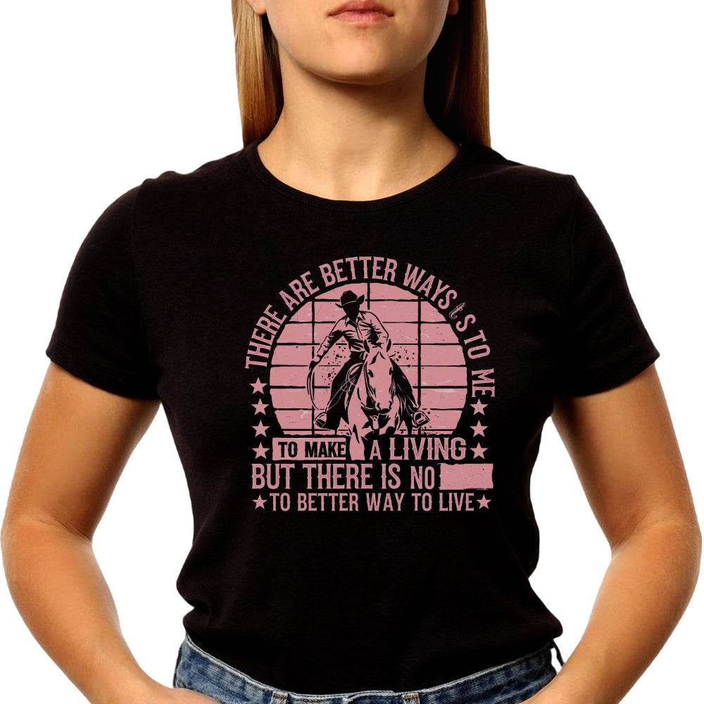TO MAKE A LIVING BUT THERE IS NO TO BETTER WAY TO LIVETO MAKE A LIVING BUT THERE IS NO TO BETTER WAY TO LIVE - Unisex Round Neck Regular Fit 100% Combed Cotton Half Sleeve T-Shirt - Mojilo Mart