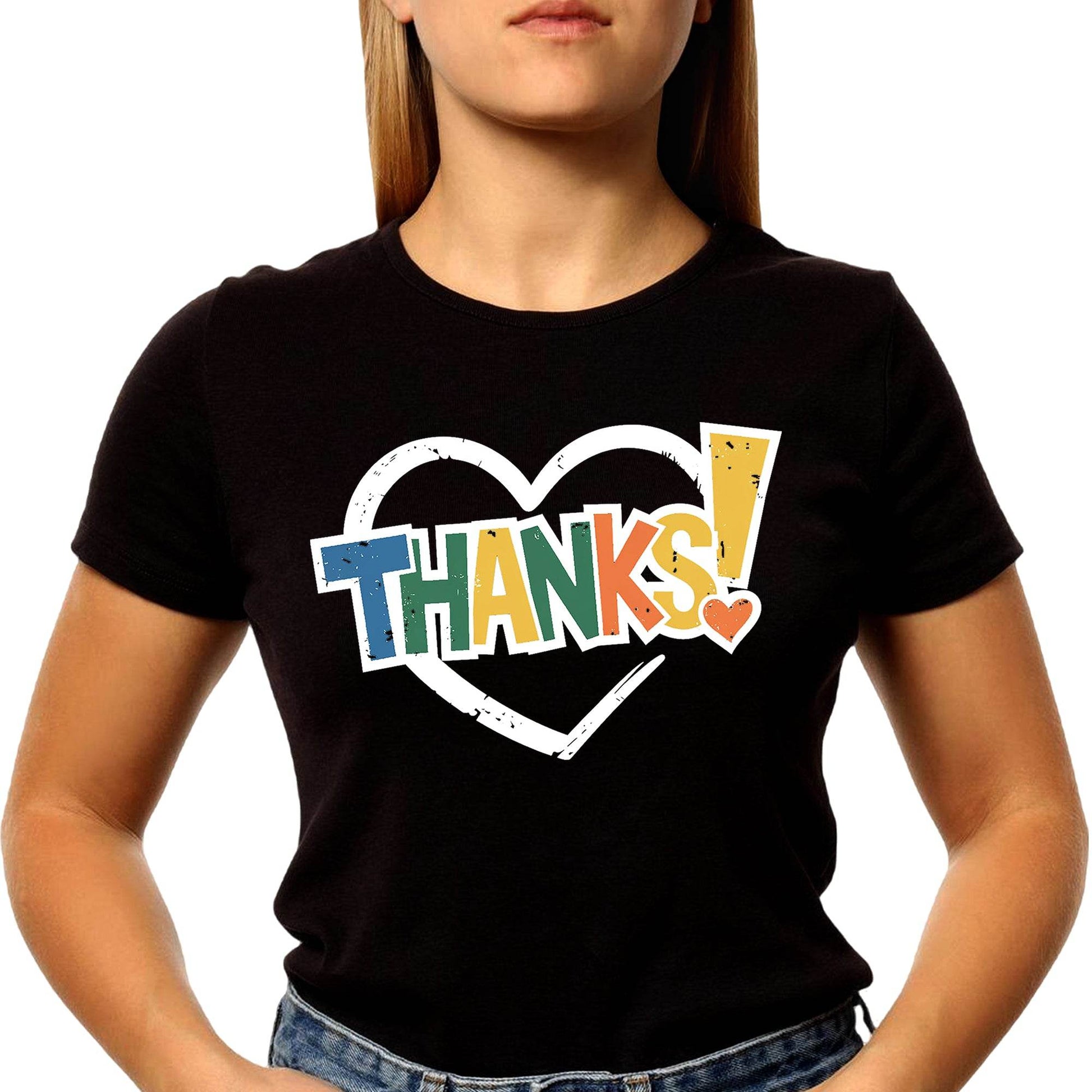 Thanks! - Unisex Round Neck Regular Fit 100% Combed Cotton Half Sleeve T-Shirt - Mojilo Mart