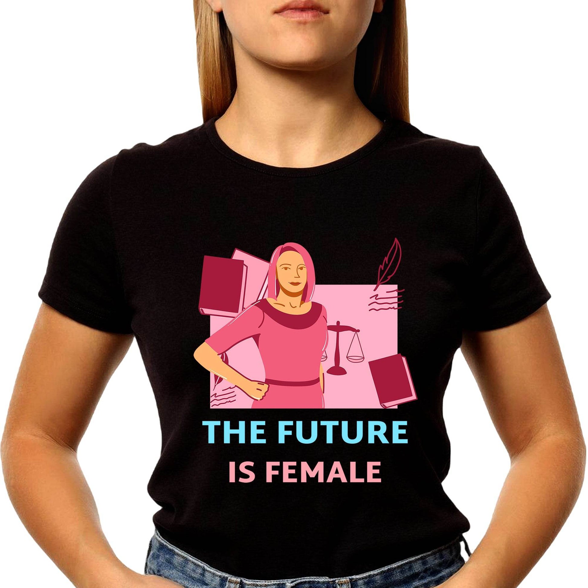 The Future is Female - Unisex Round Neck Regular Fit 100% Combed Cotton Half Sleeve T-Shirt - Mojilo Mart