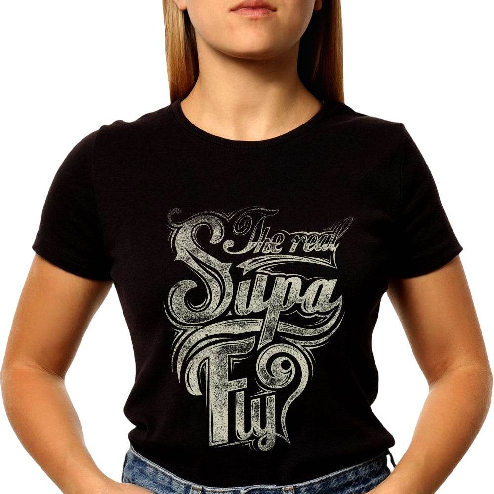 The real SUPA FLY - Unisex Round Neck Regular Fit 100% Combed Cotton Half Sleeve T-Shirt - Mojilo Mart