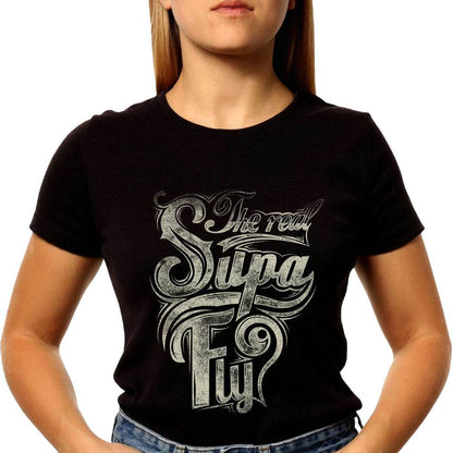 The real SUPA FLY - Unisex Round Neck Regular Fit 100% Combed Cotton Half Sleeve T-Shirt - Mojilo Mart