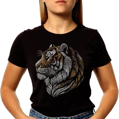 Tiger Safari Jungle Dtf Print - Unisex Round Neck Regular Fit 100% Combed Cotton Half Sleeve T-Shirt - Mojilo Mart