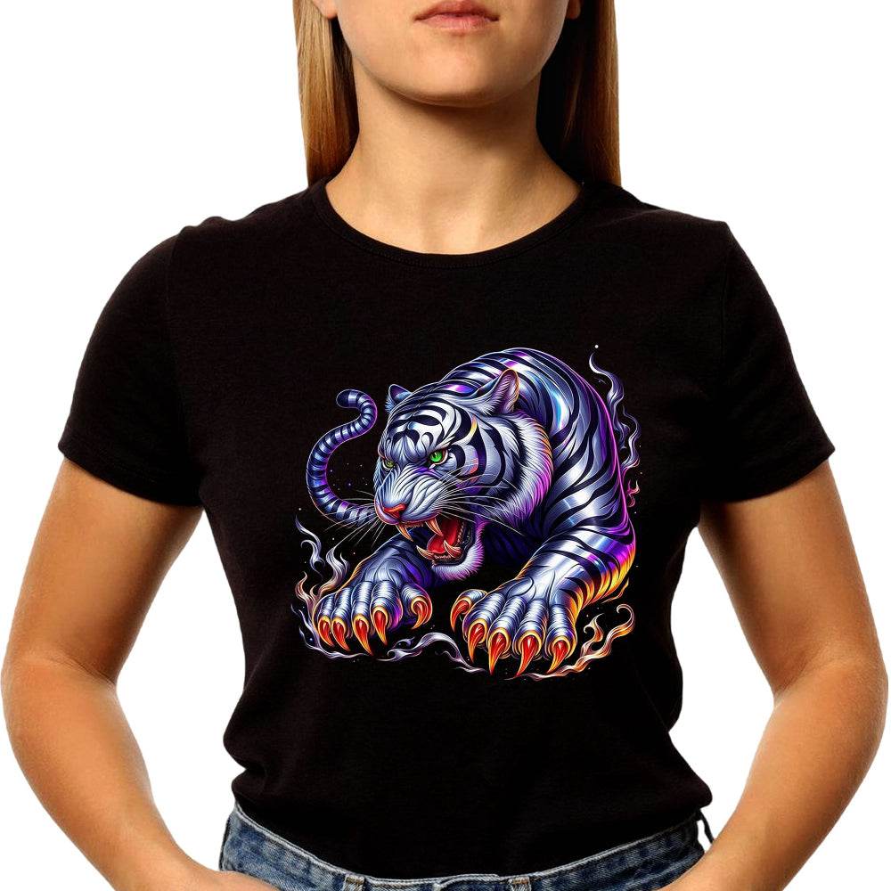 Tiger's Realm Fashion Graphic - Unisex Round Neck Regular Fit 100% Combed Cotton Half Sleeve T-Shirt - Mojilo Mart